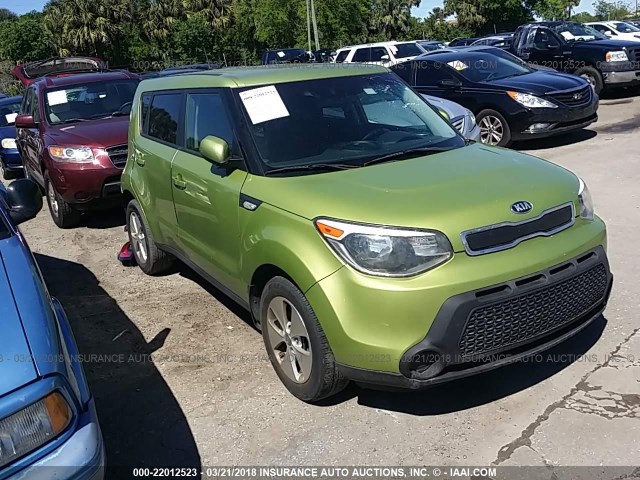 KNDJN2A2XE7715903 - 2014 KIA SOUL GREEN photo 1