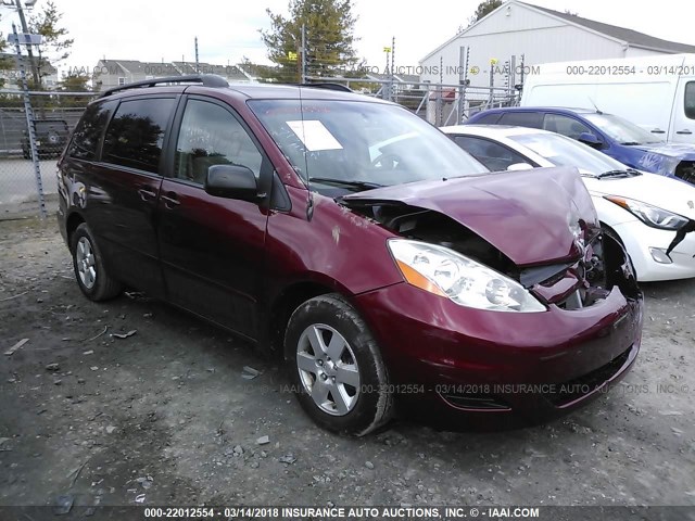 5TDKK4CC2AS331306 - 2010 TOYOTA SIENNA CE/LE RED photo 1