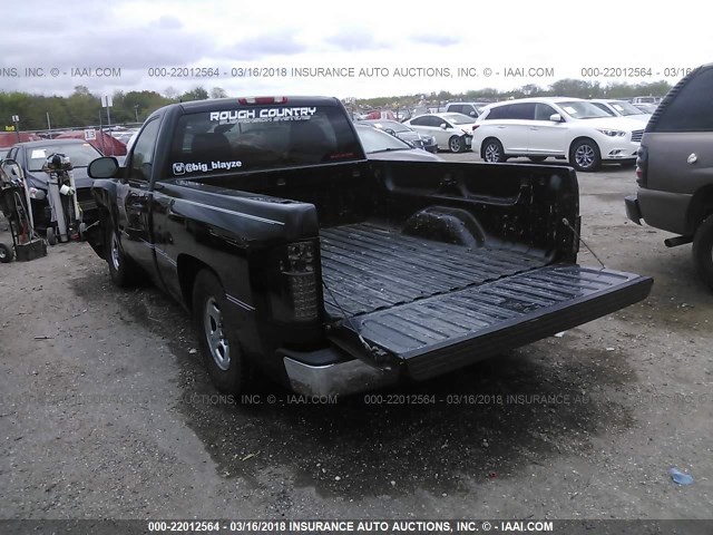 1GCEC14C57Z574980 - 2007 CHEVROLET SILVERADO C1500 BLACK photo 3