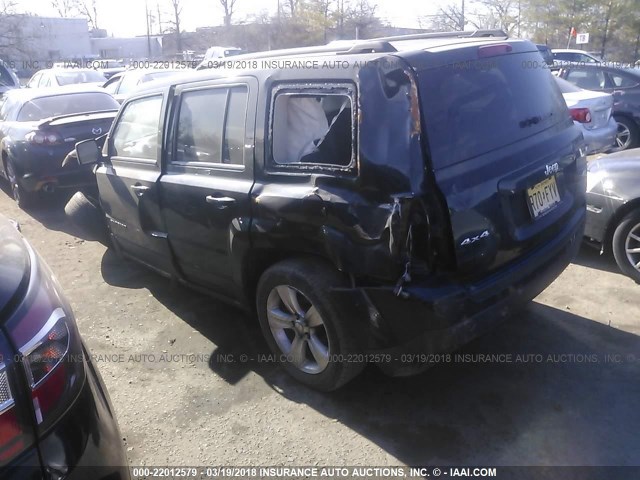 1C4NJRFB1DD174240 - 2013 JEEP PATRIOT LATITUDE BLACK photo 3