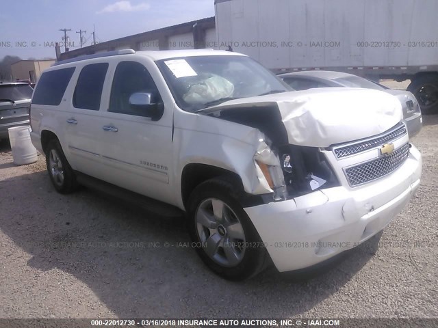 1GNUCKE02AR272387 - 2010 CHEVROLET SUBURBAN C1500 LTZ WHITE photo 1