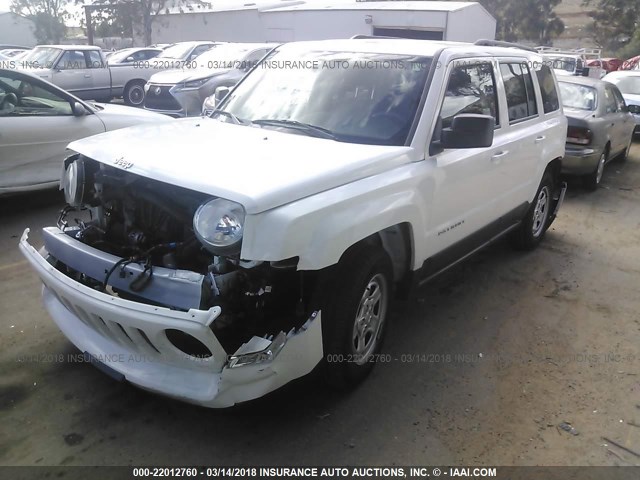 1C4NJPBB2GD536834 - 2016 JEEP PATRIOT SPORT WHITE photo 2