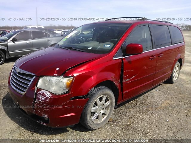 2A8HR54P88R738765 - 2008 CHRYSLER TOWN & COUNTRY TOURING RED photo 2