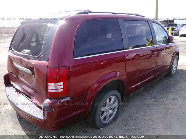 2A8HR54P88R738765 - 2008 CHRYSLER TOWN & COUNTRY TOURING RED photo 4