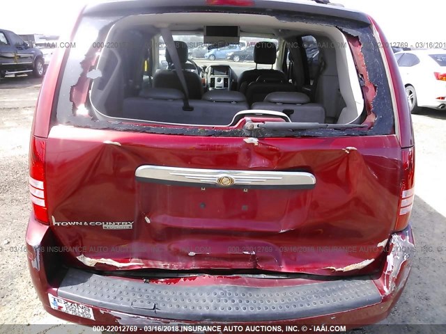 2A8HR54P88R738765 - 2008 CHRYSLER TOWN & COUNTRY TOURING RED photo 6
