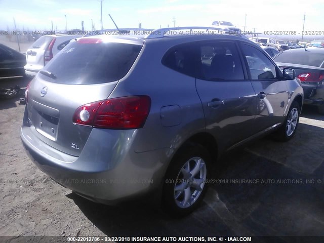 JN8AS58T99W045821 - 2009 NISSAN ROGUE S/SL GOLD photo 4