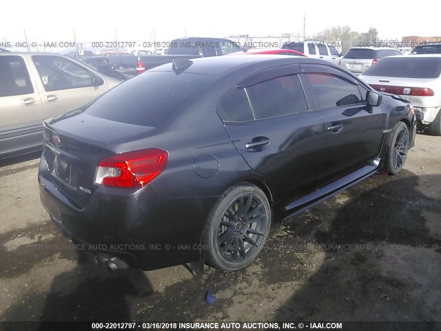 JF1VA1A63F9808686 - 2015 SUBARU WRX GRAY photo 4