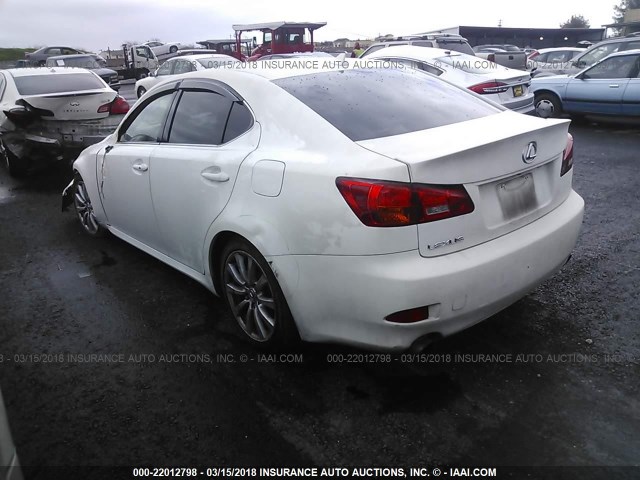 JTHBK262675044944 - 2007 LEXUS IS 250 白色 照片 3
