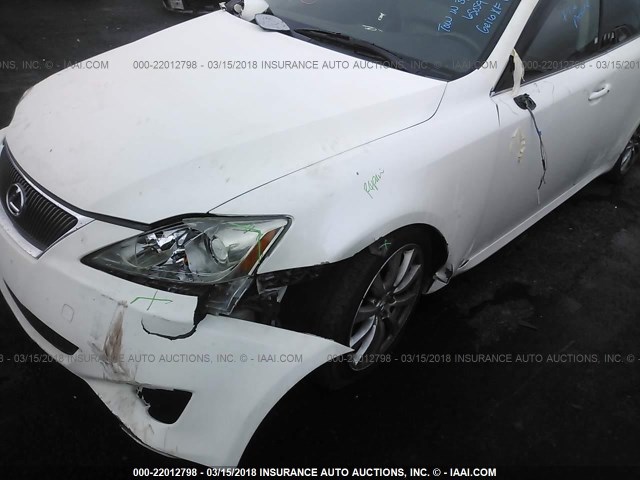 JTHBK262675044944 - 2007 LEXUS IS 250 白色 照片 6