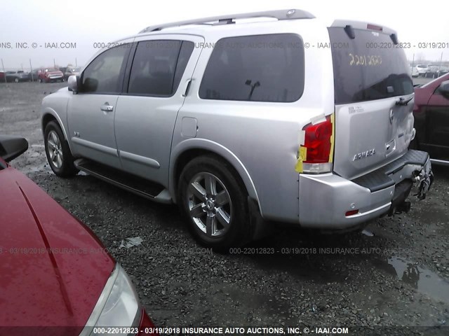 5N1BA08D29N605582 - 2009 NISSAN ARMADA SE/LE SILVER photo 3