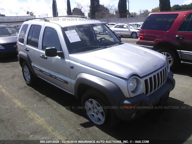 1J4GK48K63W662585 - 2003 JEEP LIBERTY SPORT/FREEDOM ვერცხლისფერი ფოტო 1