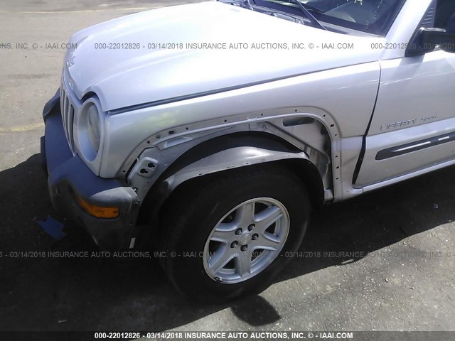 1J4GK48K63W662585 - 2003 JEEP LIBERTY SPORT/FREEDOM ვერცხლისფერი ფოტო 6