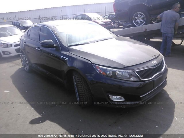 5XXGR4A68EG304620 - 2014 KIA OPTIMA SX BLACK photo 1