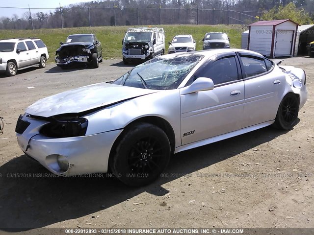 2G2WR524741286456 - 2004 PONTIAC GRAND PRIX GTP SILVER photo 2