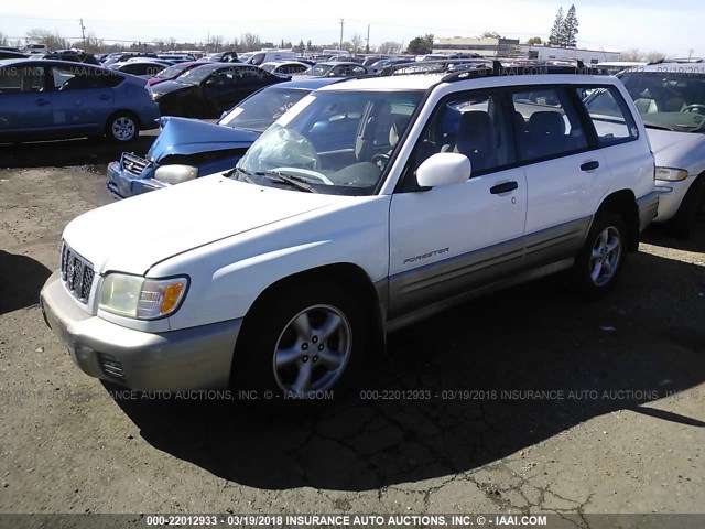 JF1SF65541H746801 - 2001 SUBARU FORESTER S WHITE photo 2