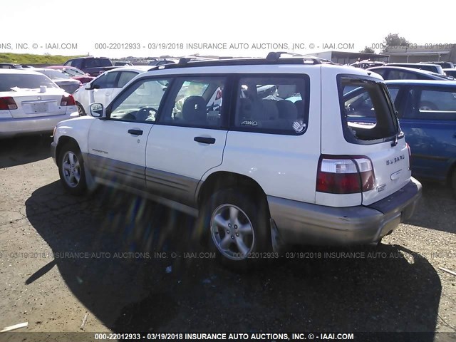 JF1SF65541H746801 - 2001 SUBARU FORESTER S WHITE photo 3