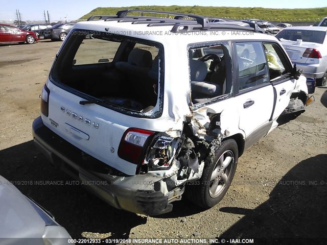 JF1SF65541H746801 - 2001 SUBARU FORESTER S WHITE photo 4