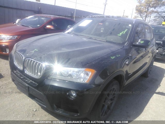 5UXWX9C58D0A32753 - 2013 BMW X3 XDRIVE28I BLACK photo 2