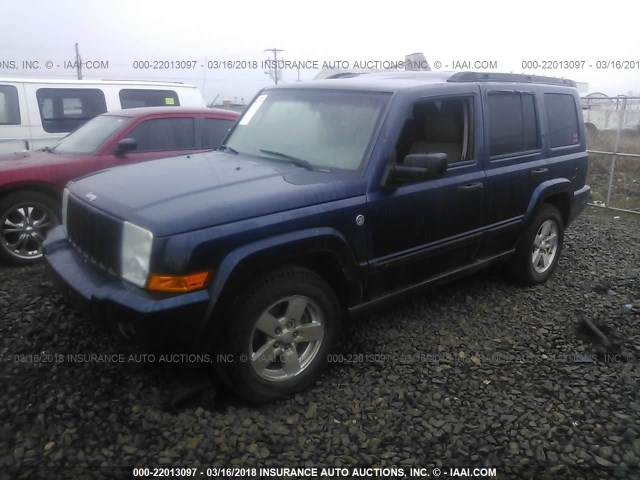 1J8HG48N76C274852 - 2006 JEEP COMMANDER BLUE photo 2
