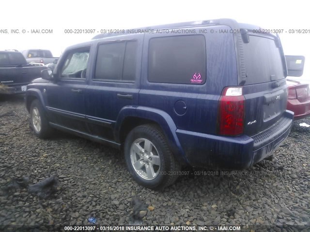 1J8HG48N76C274852 - 2006 JEEP COMMANDER BLUE photo 3
