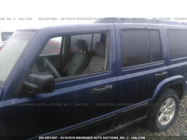 1J8HG48N76C274852 - 2006 JEEP COMMANDER BLUE photo 6