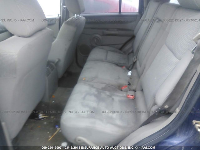 1J8HG48N76C274852 - 2006 JEEP COMMANDER BLUE photo 8