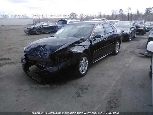 2G1WB5E38G1125386 - 2016 CHEVROLET IMPALA LIMITED LT BLACK photo 2