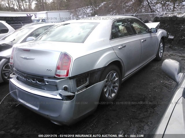 2C3CCACG2CH224166 - 2012 CHRYSLER 300 LIMITED SILVER photo 4