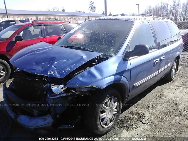 2A8GP54L27R311787 - 2007 CHRYSLER TOWN & COUNTRY TOURING BLUE photo 2