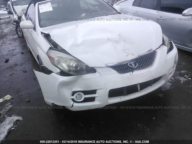 4T1FA38P48U161140 - 2008 TOYOTA CAMRY SOLARA SE/SLE/SPORT WHITE photo 6