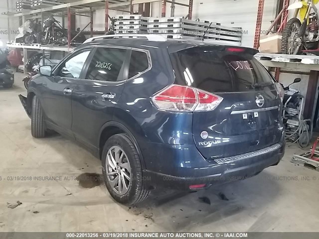 5N1AT2MV2FC785590 - 2015 NISSAN ROGUE S/SL/SV BLUE photo 3