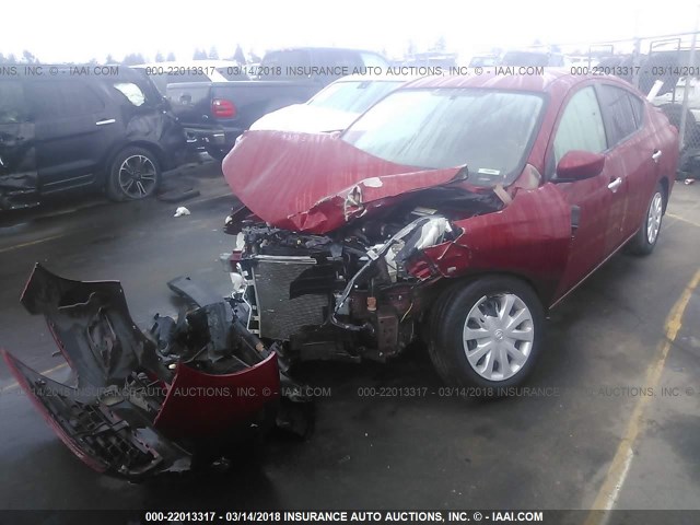 3N1CN7AP5FL940246 - 2015 NISSAN VERSA S/S PLUS/SV/SL RED photo 2