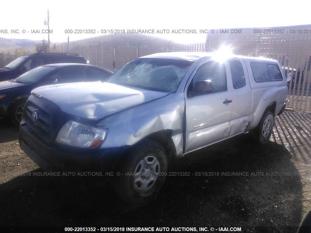 5TETX22N66Z148711 - 2006 TOYOTA TACOMA ACCESS CAB SILVER photo 2