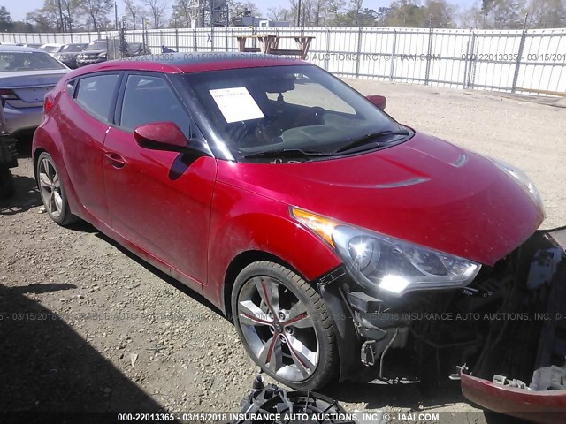 KMHTC6AD1CU072536 - 2012 HYUNDAI VELOSTER RED photo 1