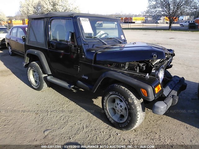 1J4FA49S2YP763704 - 2000 JEEP WRANGLER / TJ SPORT BLACK photo 1