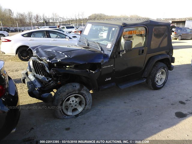 1J4FA49S2YP763704 - 2000 JEEP WRANGLER / TJ SPORT BLACK photo 2