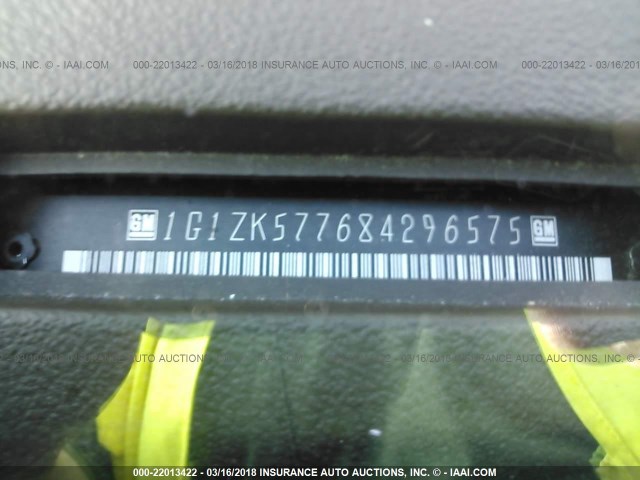 1G1ZK577684296575 - 2008 CHEVROLET MALIBU LTZ 黑色 照片 9