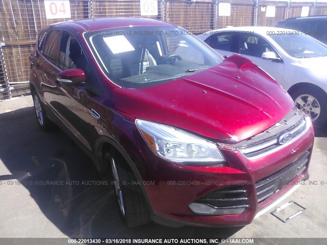 1FMCU0H96DUA14807 - 2013 FORD ESCAPE SEL RED photo 1