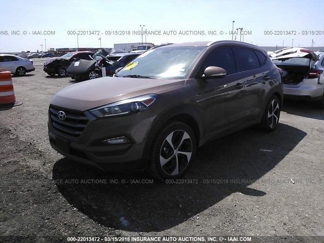 KM8J33A27GU028907 - 2016 HYUNDAI TUCSON LIMITED/SPORT AND ECO/SE BROWN photo 2
