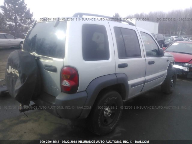 1J4GL48KX3W722221 - 2003 JEEP LIBERTY SPORT/FREEDOM ვერცხლისფერი ფოტო 4