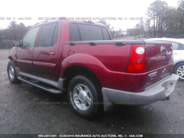 1FMZU67E23UB91235 - 2003 FORD EXPLORER SPORT TR  RED photo 3