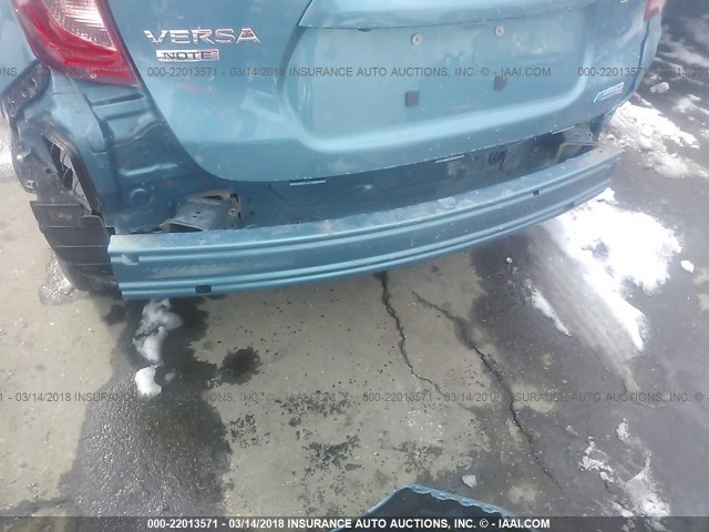 3N1CE2CP2FL435801 - 2015 NISSAN VERSA NOTE S/S PLUS/SV/SL/SR BLUE photo 6