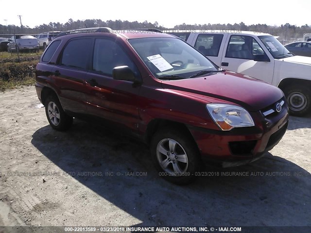 KNDJF724797574904 - 2009 KIA SPORTAGE LX RED photo 1