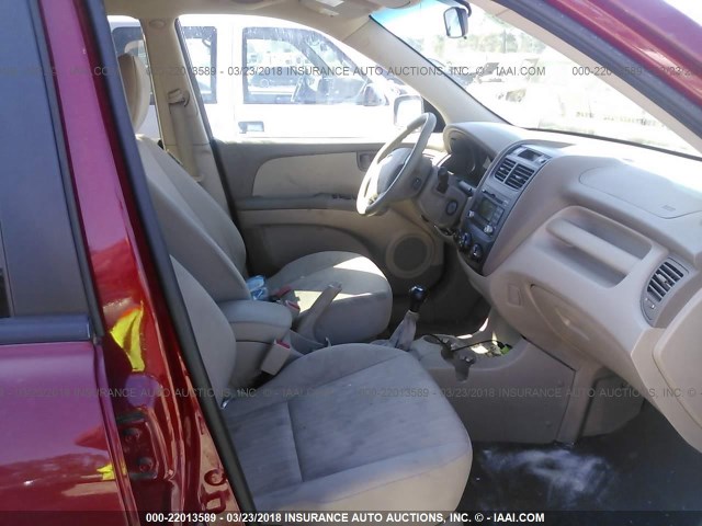 KNDJF724797574904 - 2009 KIA SPORTAGE LX RED photo 5