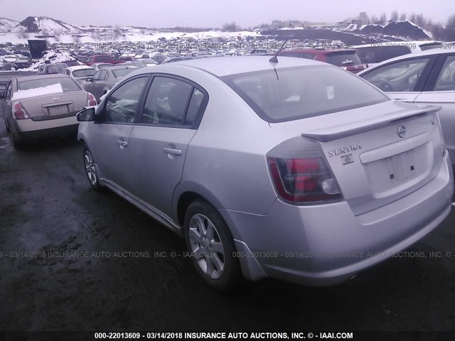 3N1AB6AP5BL602673 - 2011 NISSAN SENTRA 2.0/2.0S/SR/2.0SL SILVER photo 3