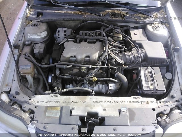 1G1ND52J516220531 - 2001 CHEVROLET MALIBU SILVER photo 10