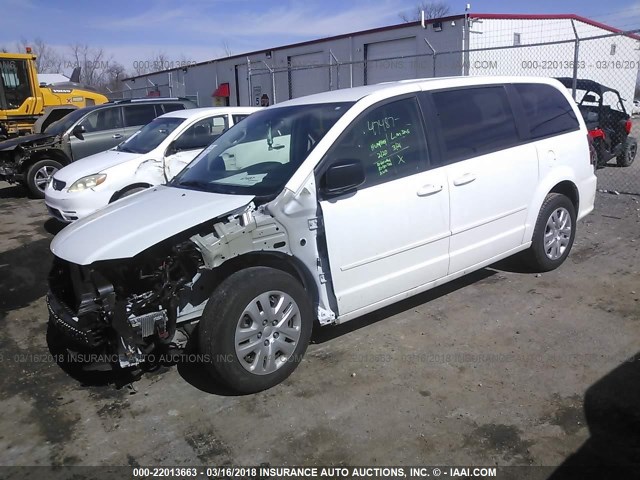 2C4RDGBGXHR650907 - 2017 DODGE GRAND CARAVAN SE WHITE photo 2