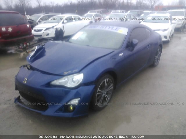 JF1ZNAA16D1709642 - 2013 TOYOTA SCION FR-S ლურჯი ფოტო 2