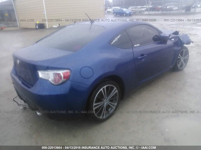 JF1ZNAA16D1709642 - 2013 TOYOTA SCION FR-S ლურჯი ფოტო 4