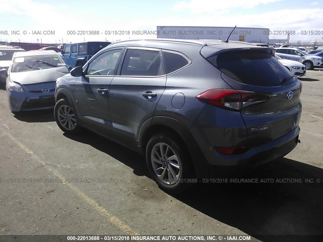 KM8J3CA42GU208913 - 2016 HYUNDAI TUCSON LIMITED/SPORT AND ECO/SE GRAY photo 3